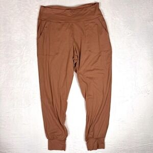 HAVEN WELL WITHIN Womens Brown Recycled Nylon Athleisure Jogger Pant SZ L